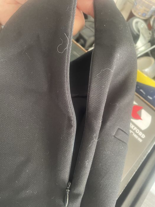 Calcas pretas da zara com racha lateral