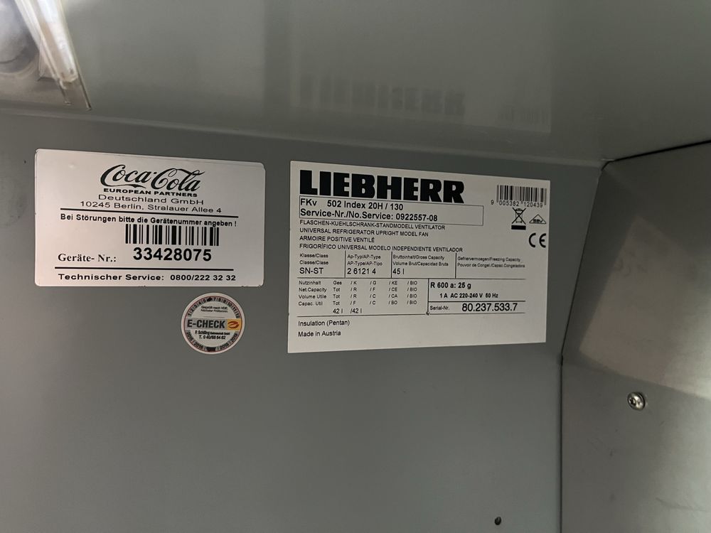 Lodowka coca-cola liebherr limitowana