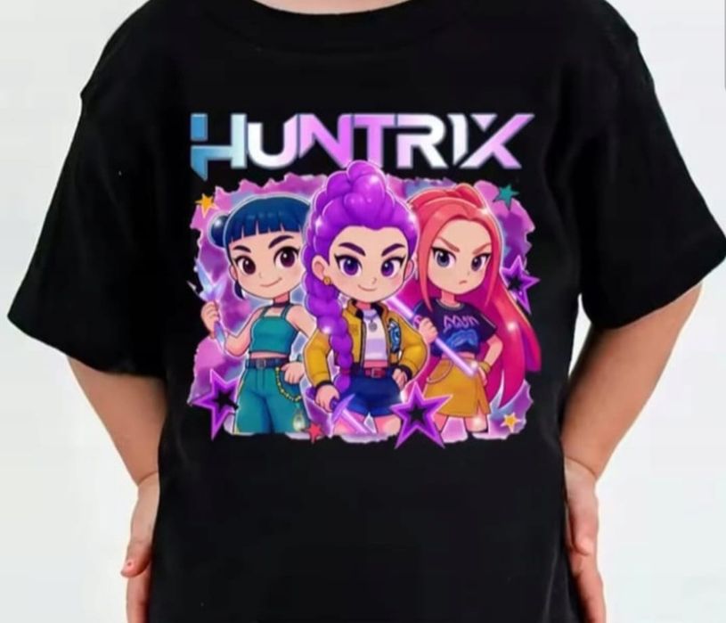 Koszulka Huntrix K-pop demon Hunter łowczynie rozmiar 130