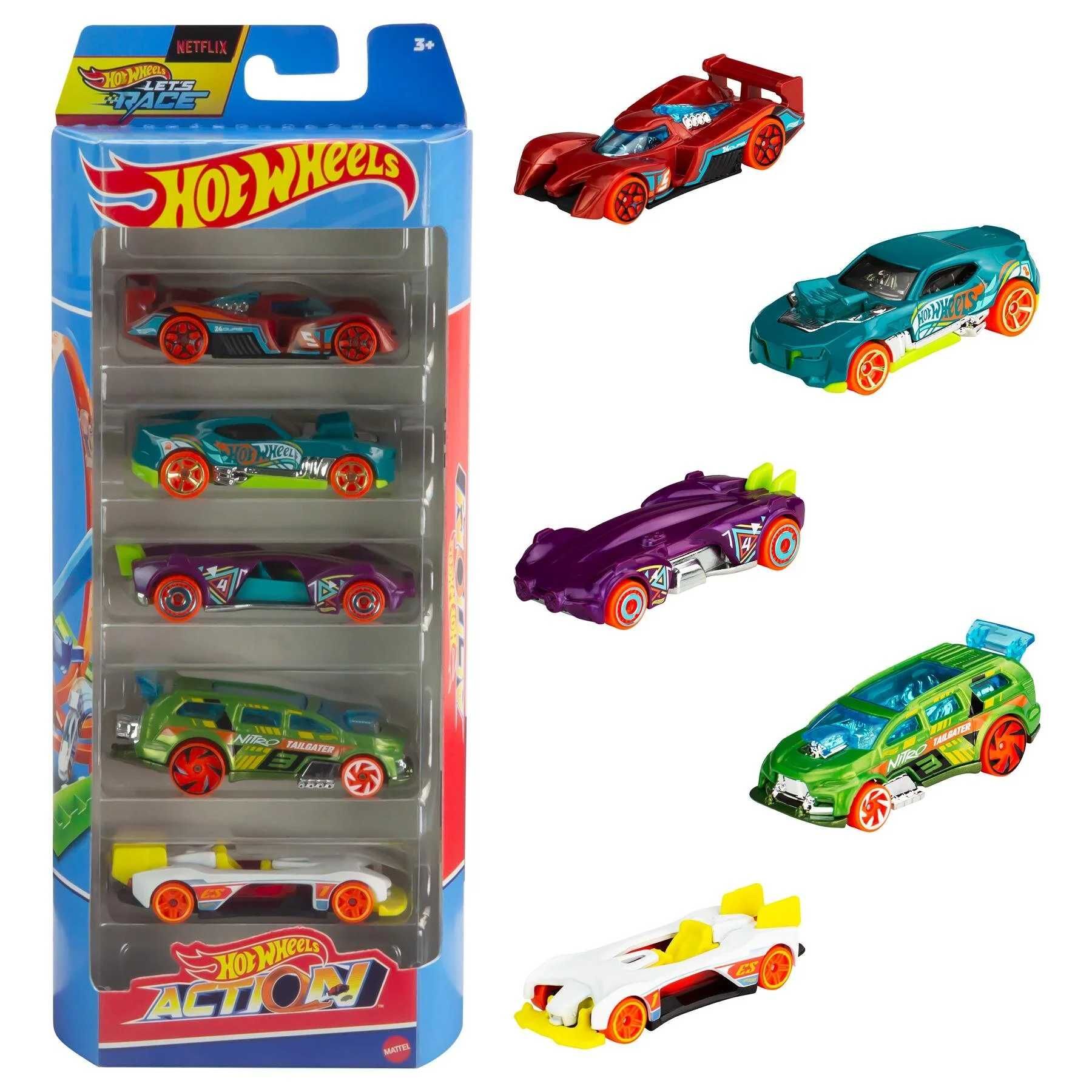 Hot Wheels Action Подарунковий набір з 5-ти машинок Хот Вілс Екшн