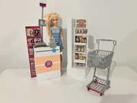 Zestaw supermarket akcesoria +barbie ideal