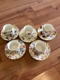 Conjunto 5 chávenas de café MN Decor porcelana fina