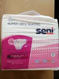 Super Seni Quatro, pieluchomajtki dla dorosłych, rozmiar M, 10 szt.