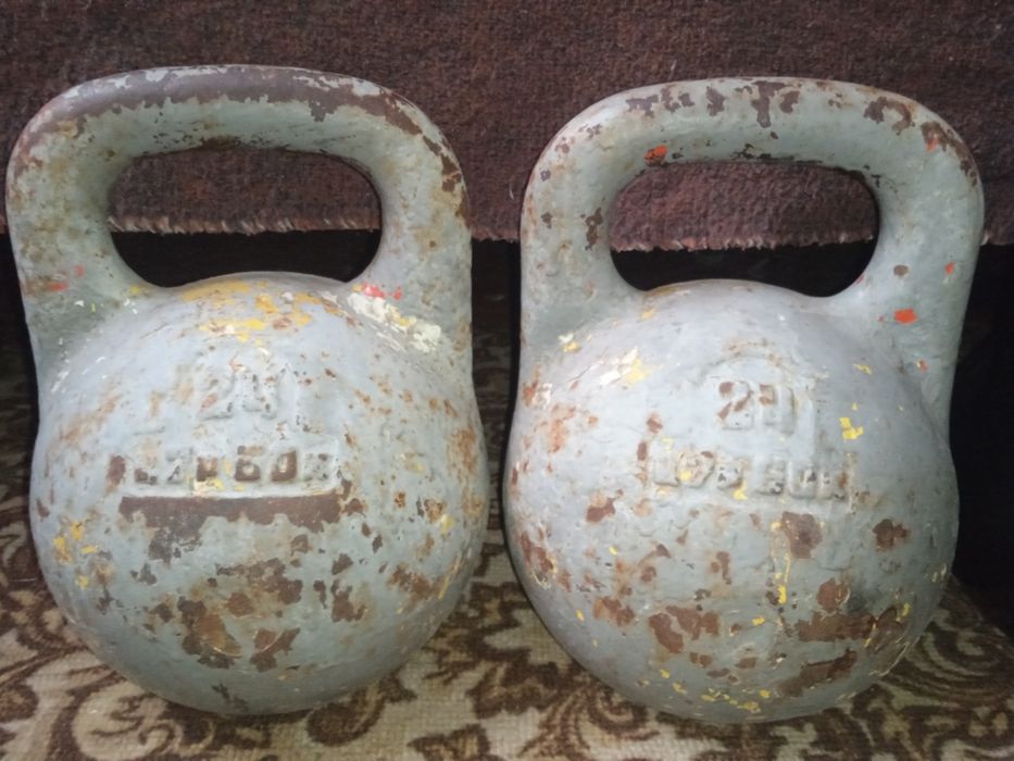 Гиря на 24 кг КЛЗ ; Гантели 0,5 кг ; 1 кг ; 2 кг ; 3 кг ; 4 кг ; 6 кг