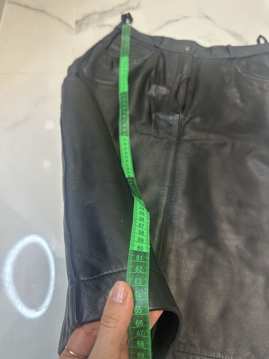 Шкіряна спідниця міді М-л натуральна шкіра