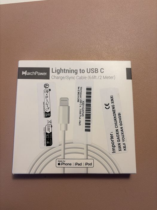 Cabo Lightning para USB-C