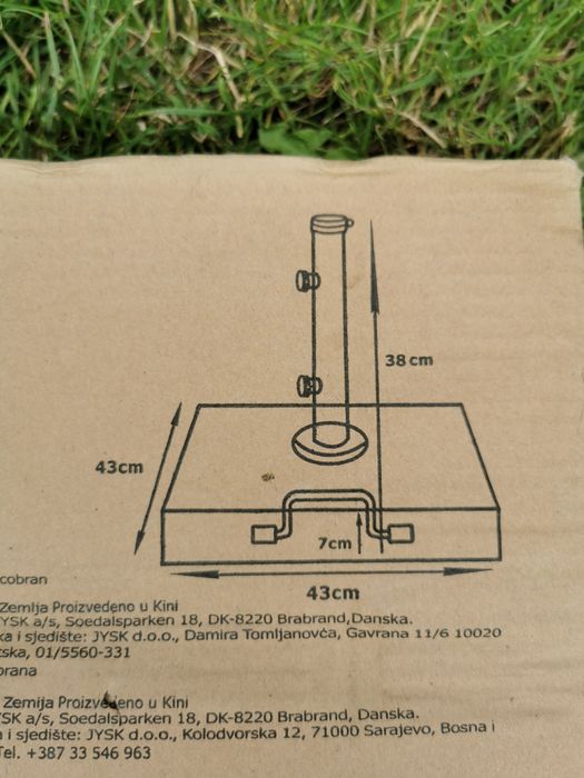 Podstawy pod parasol bez rurki granit nowe