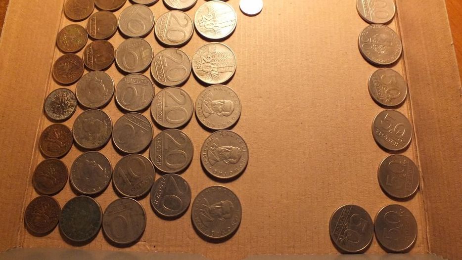 Zestaw monety i banknoty różne