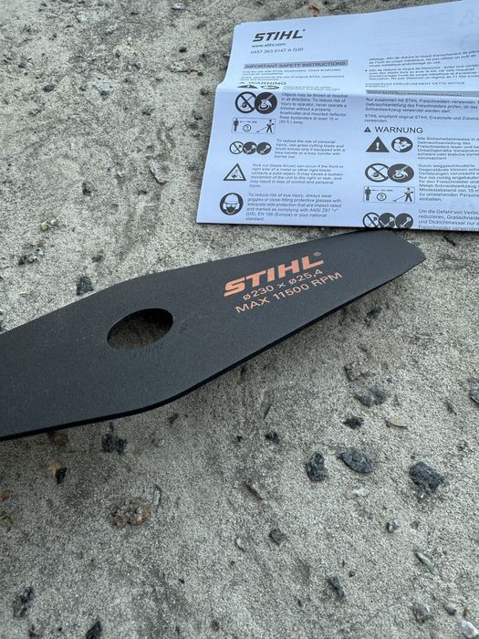 Ніж 2-зубий stihl для мотокос FS 55, 70, 120, 250 Нож для бензокосы