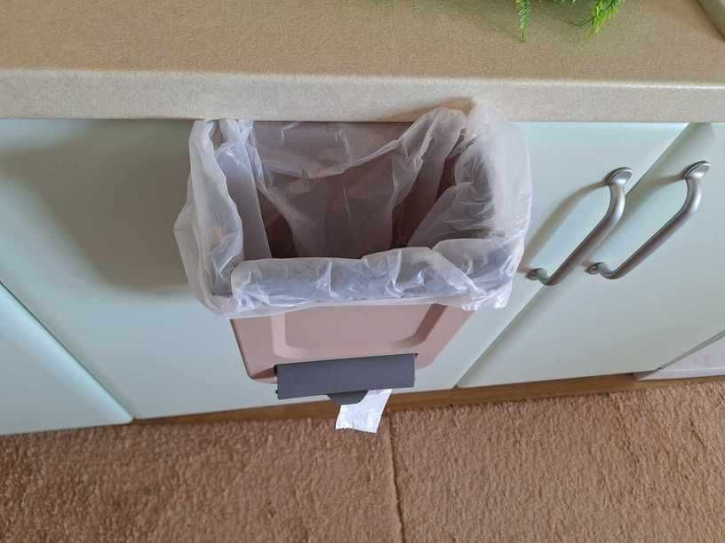 Balde Lixo Cozinha Dobrável de Parede - 7L