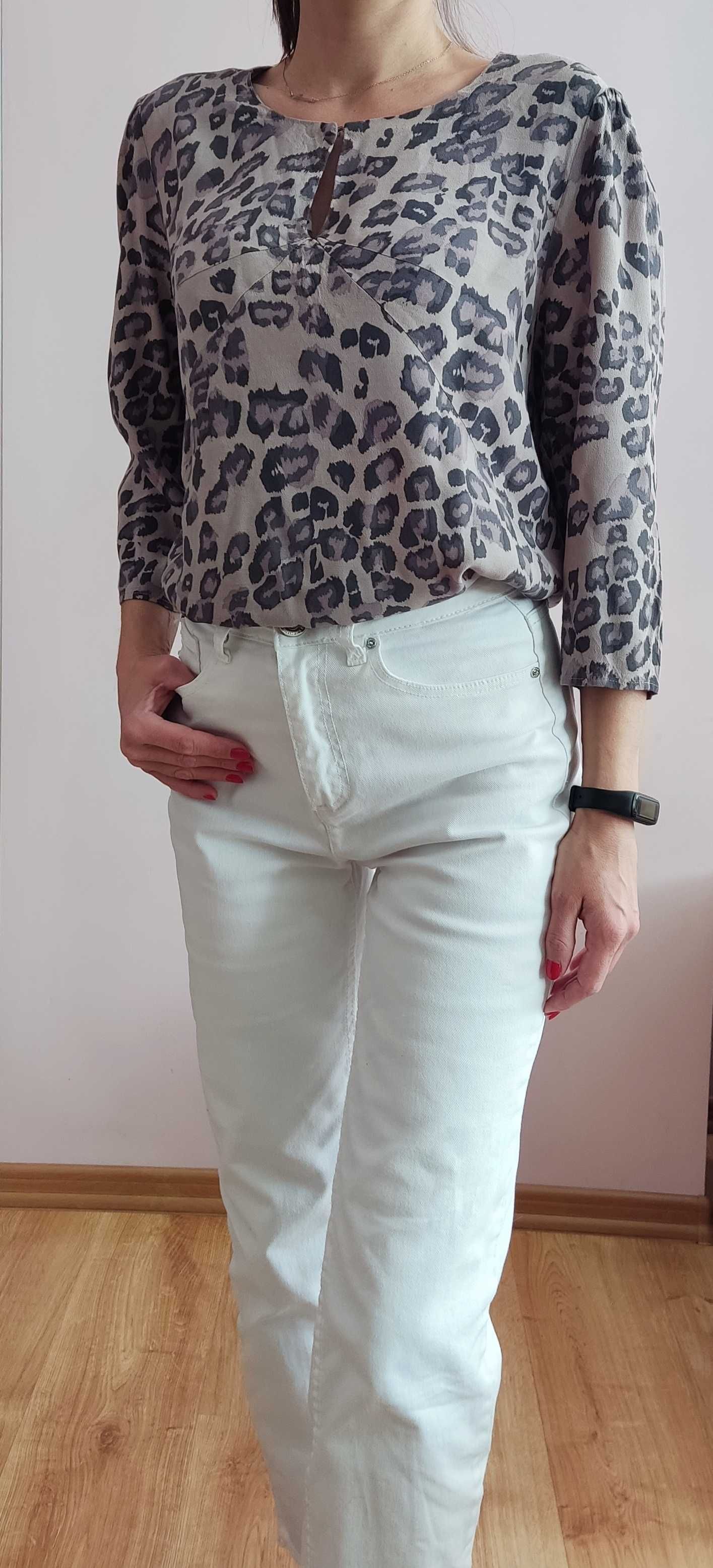 Beżowa bluzka panterka, wiskoza, InWear rozmiar XL