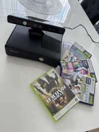 Xbox 360 kinect + zasilacz + kontroler + zestaw gier