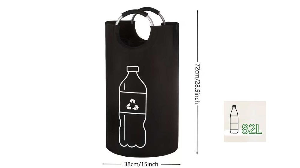 Torba z uchwytami do przechowywania butelek prania 72x38 cm