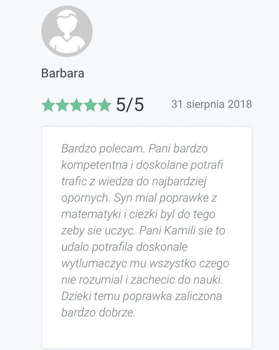 Nie wpuszczam na lekcje bez zadania domowego, 50 pozytywnych opinii