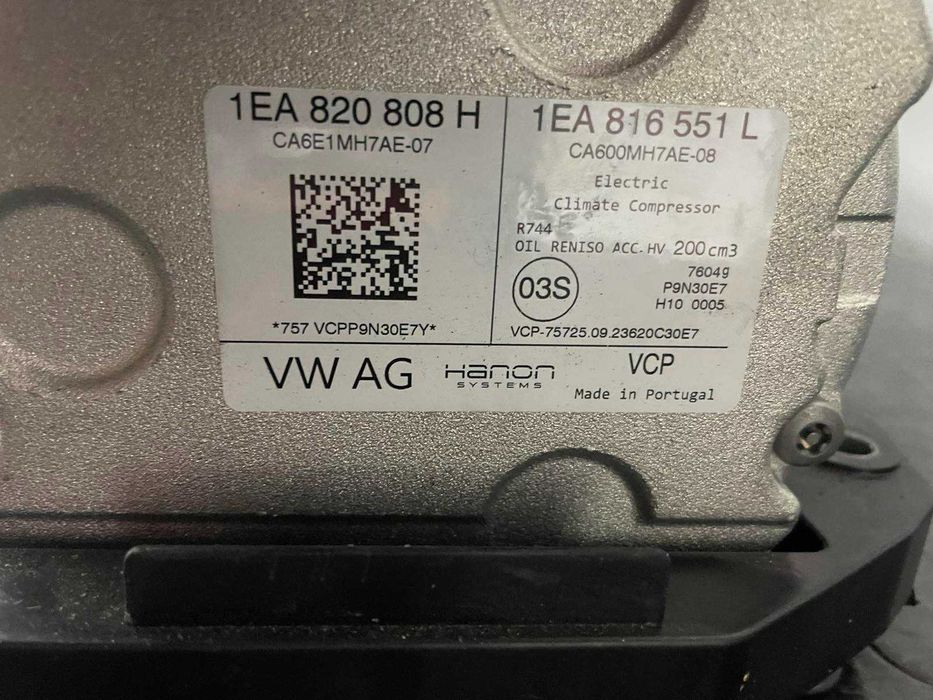 Компресор кондиціонера Volkswagen	ID.3 1EA820808H 1EA816551L