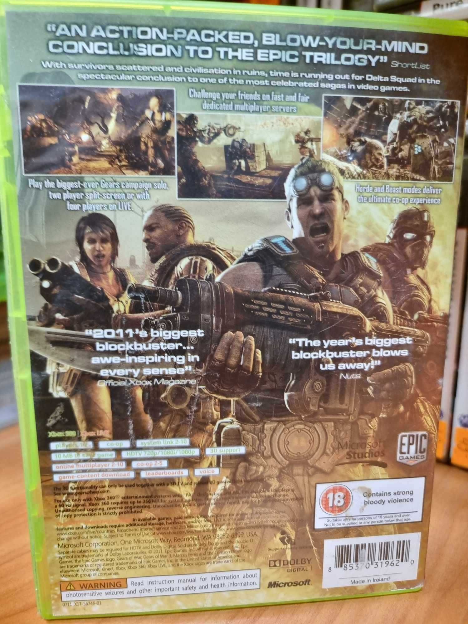 Gears of War 3 X360 Sklep Wysyłka Wymiana