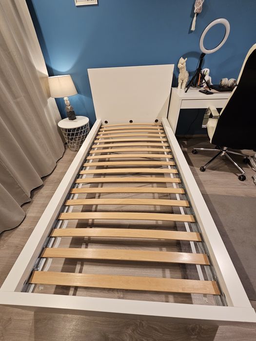 Łóżko MALM 90x200 Ikea + stelaż drewniany