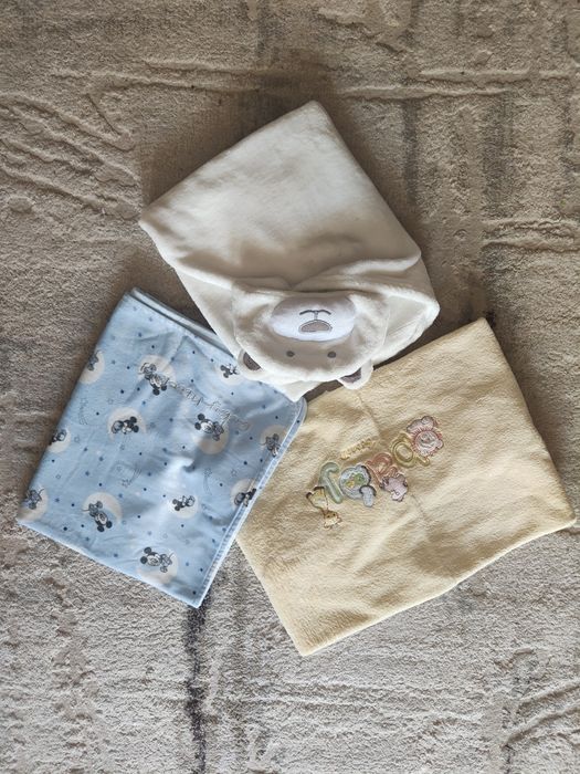 3x kocyk niemowlęcy dla chłopca 80x100 cm Bobas