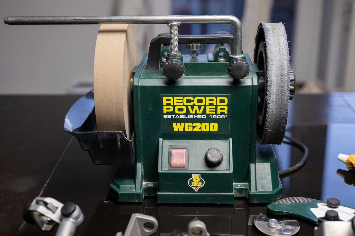 Record Power WG200 – wolnoobrotowa ostrzarka wodna + Zestaw akcesoriów