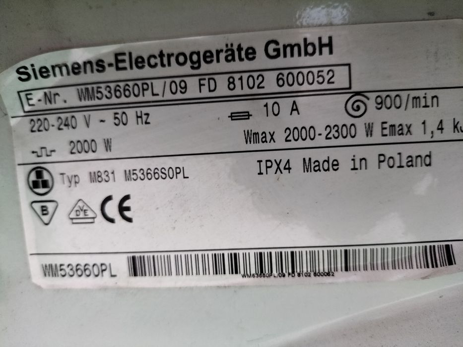 пральна машина bosch  siemens