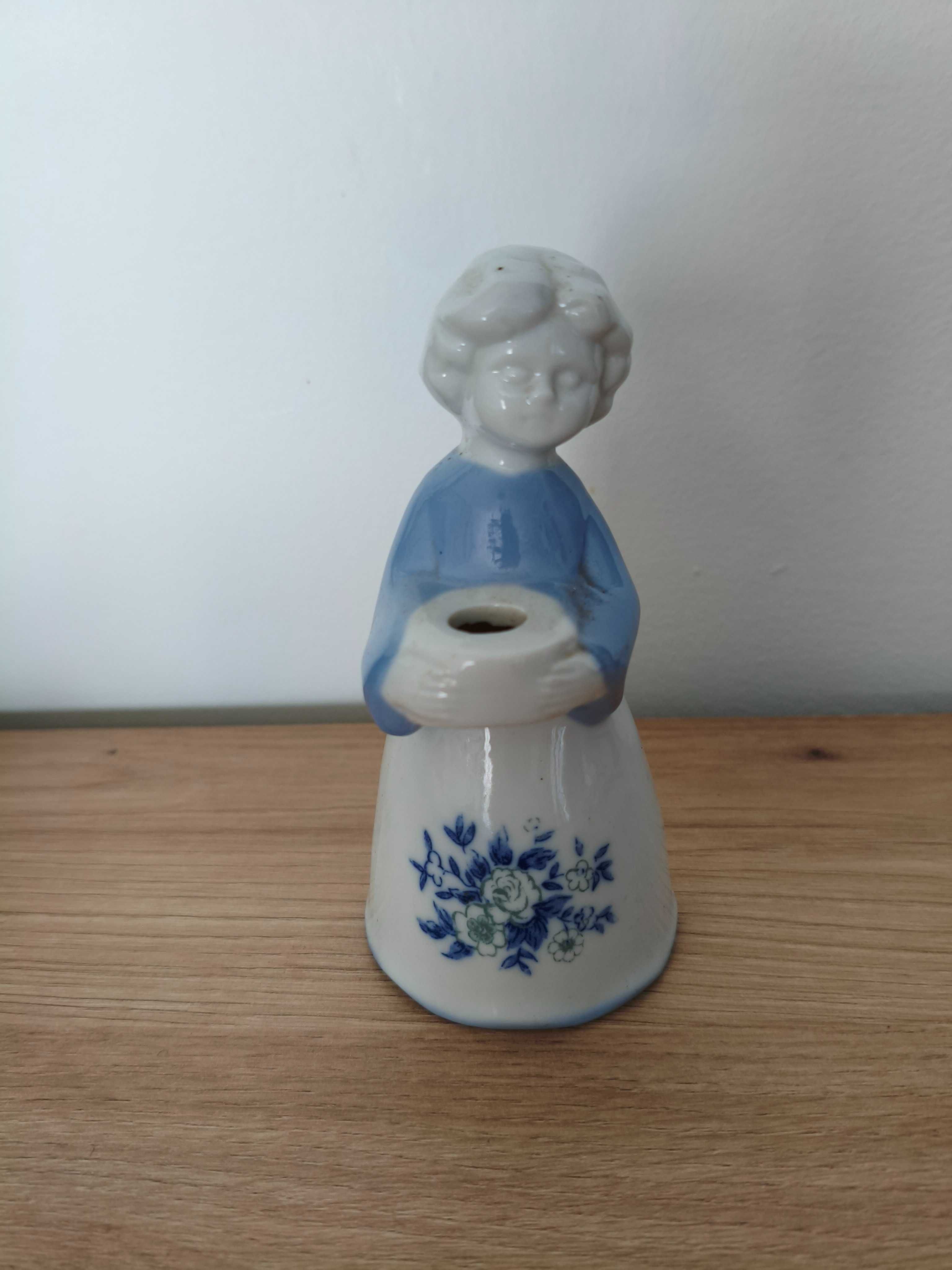 Figurka świecznik dziewczynka porcelana