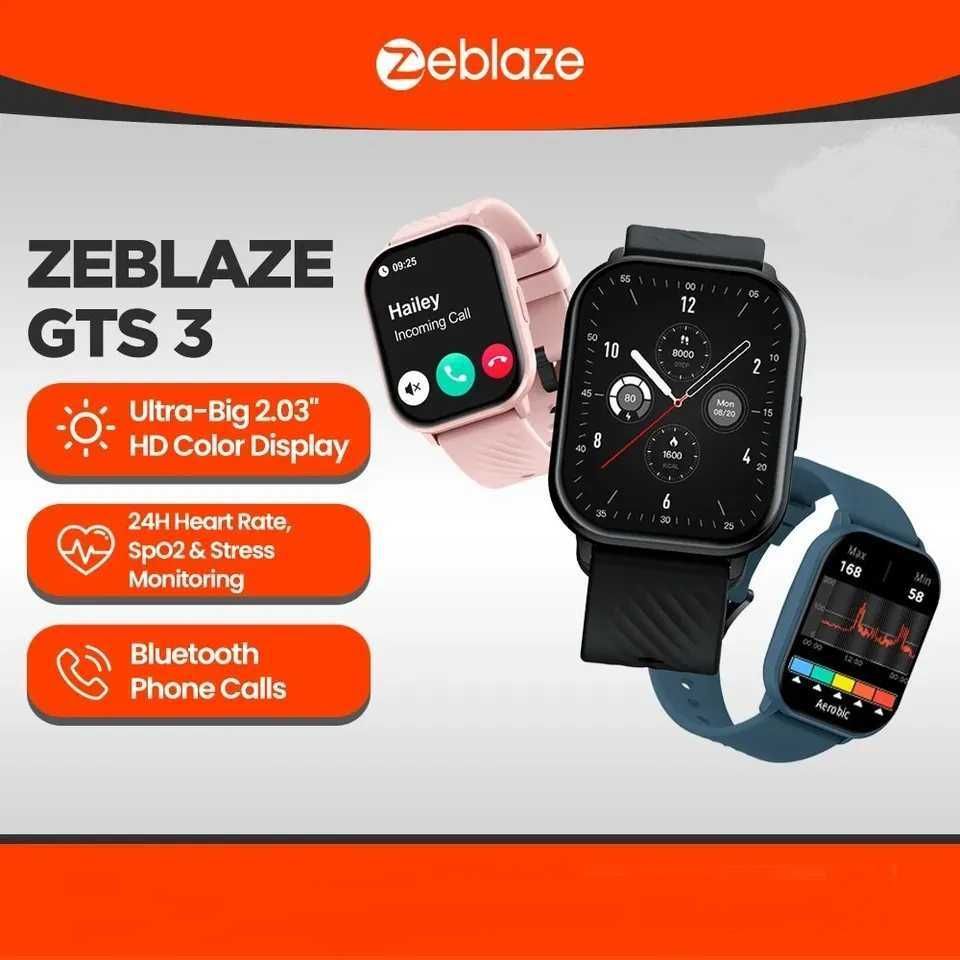 Zeblaze GTS 3 duży 2.03 cala, rozmowy, 100 sport, 100 tarcz.