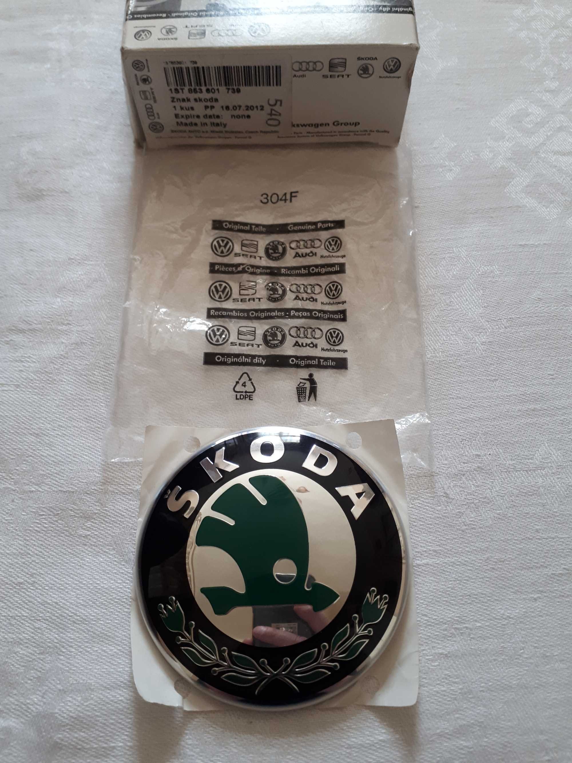 Эмблема значок Skoda Octavia/Fabia/Kodiaq/Citigo (88/90/100) Оригинал