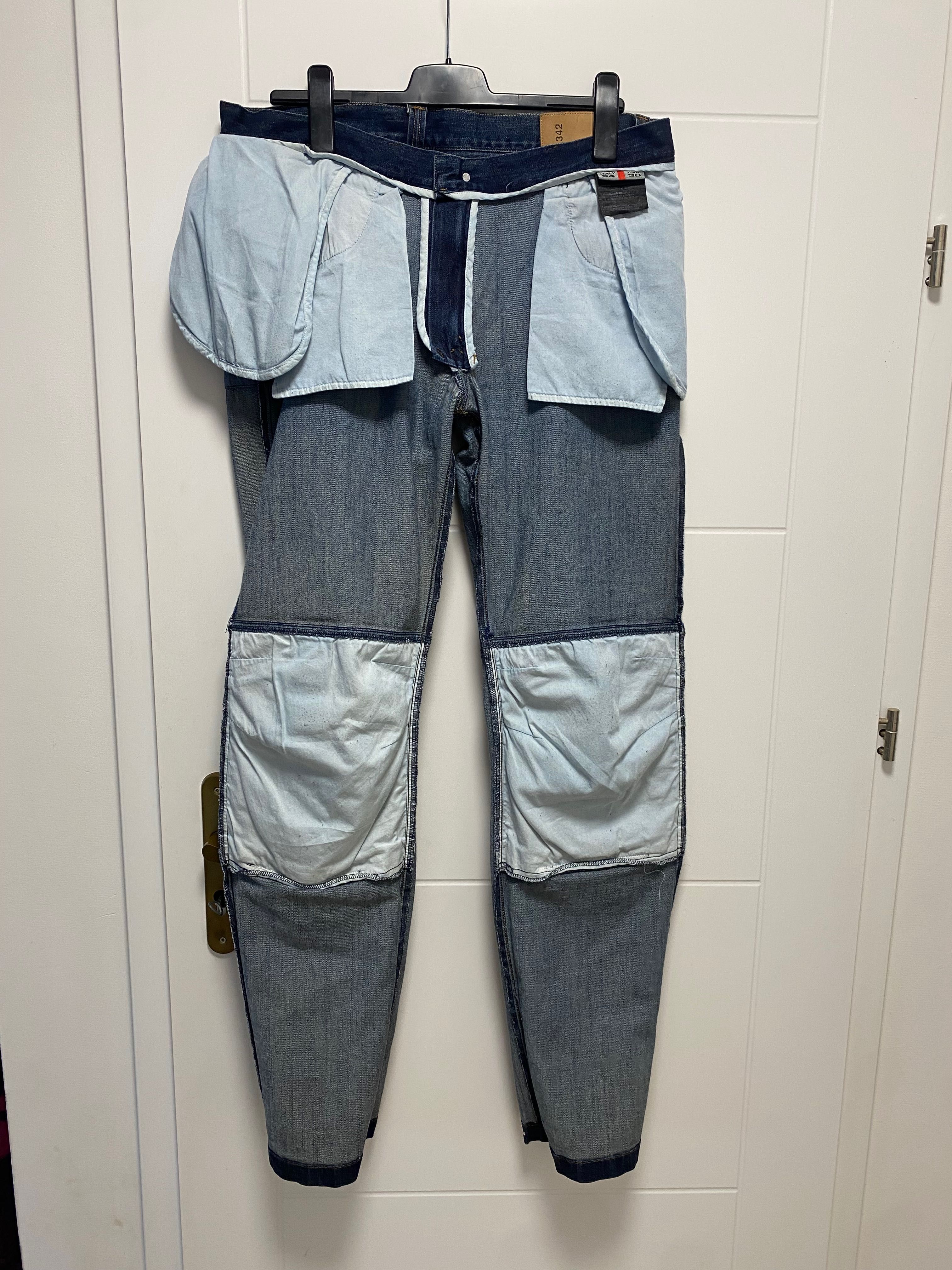Spodnie jeans bawełniane motocyklowe Clover made italy W38 54 motocykl