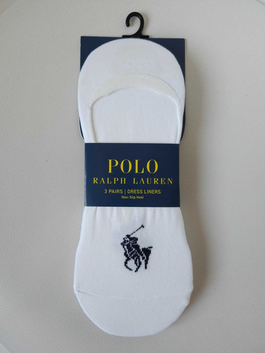 Набір чоловічих шкарпеток polo ralph lauren оригінал 3 шт, білі сліди