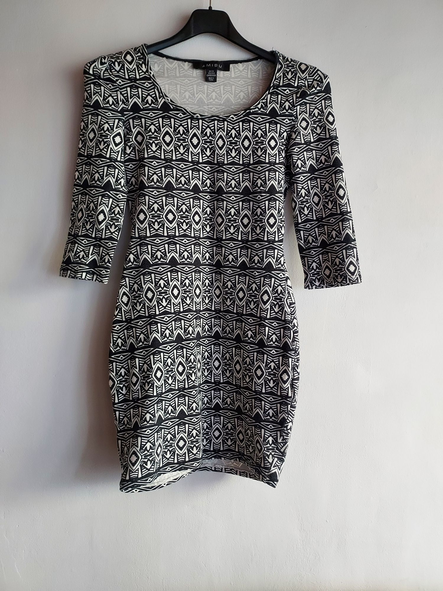 Sukienka Amisu xs 34 azteckie wzory