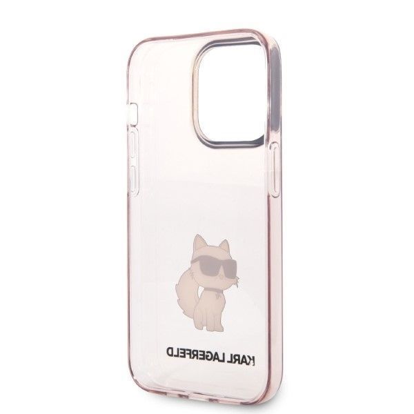 Pokrowiec Karl Lagerfeld Choupette dla iPhone 14 Pro Pink Hardcase