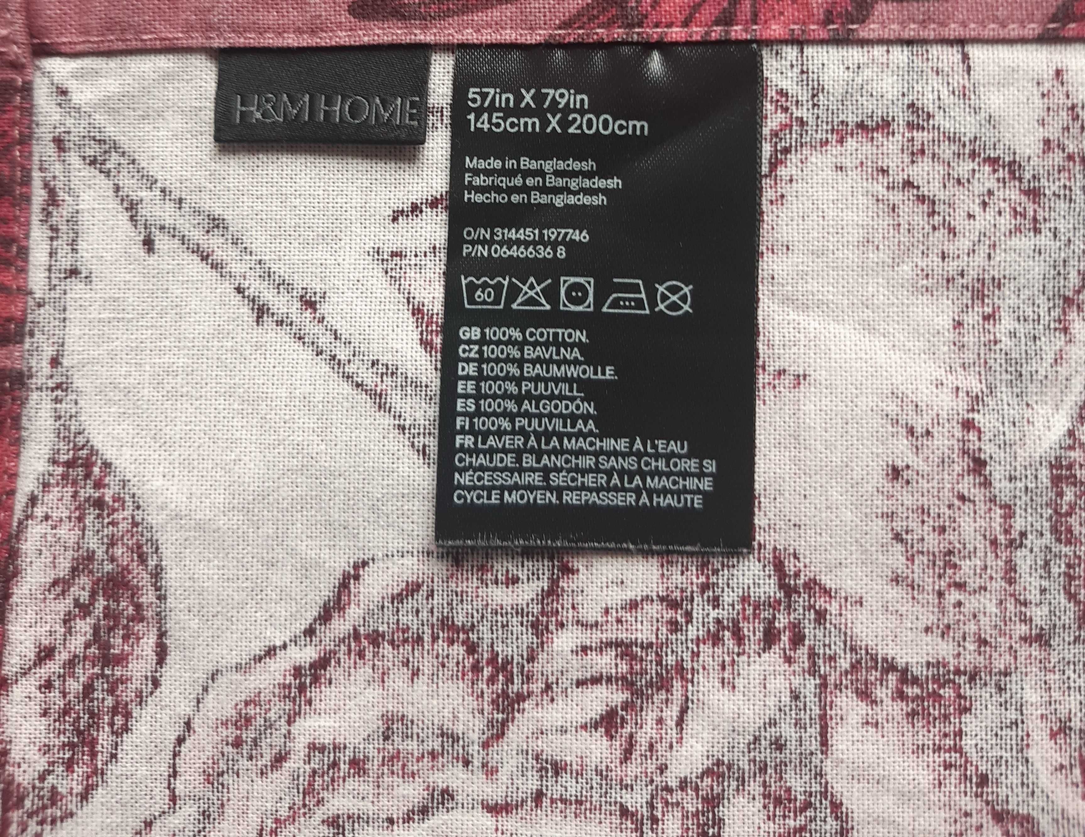Obrus róże H&M ciemny róż