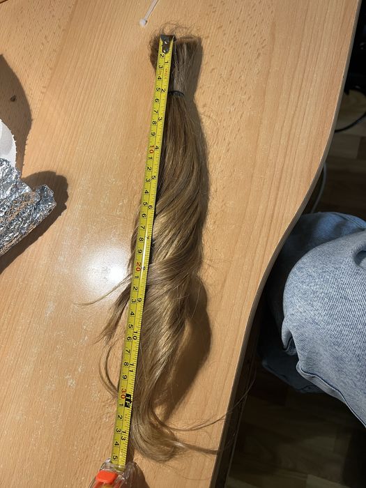 Натуральне волосся, не фарбоване, русяве 30см 55г