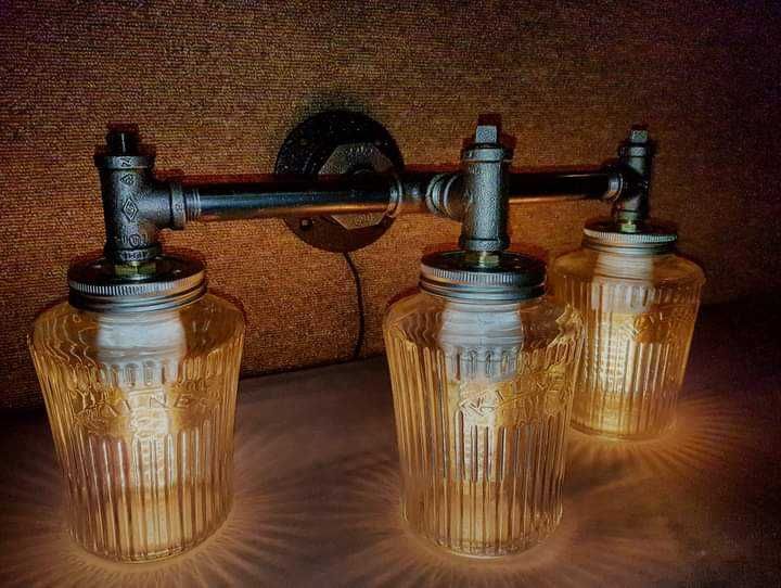 Kinkiet / Lampa Loft Home Made Rękodzieło E27