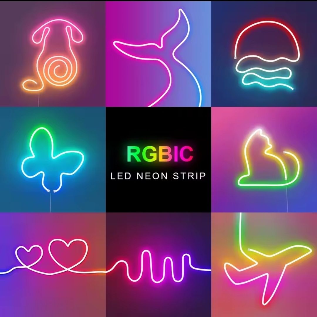 Neon LED 3 metry Rgbic USB pilot aplikacja