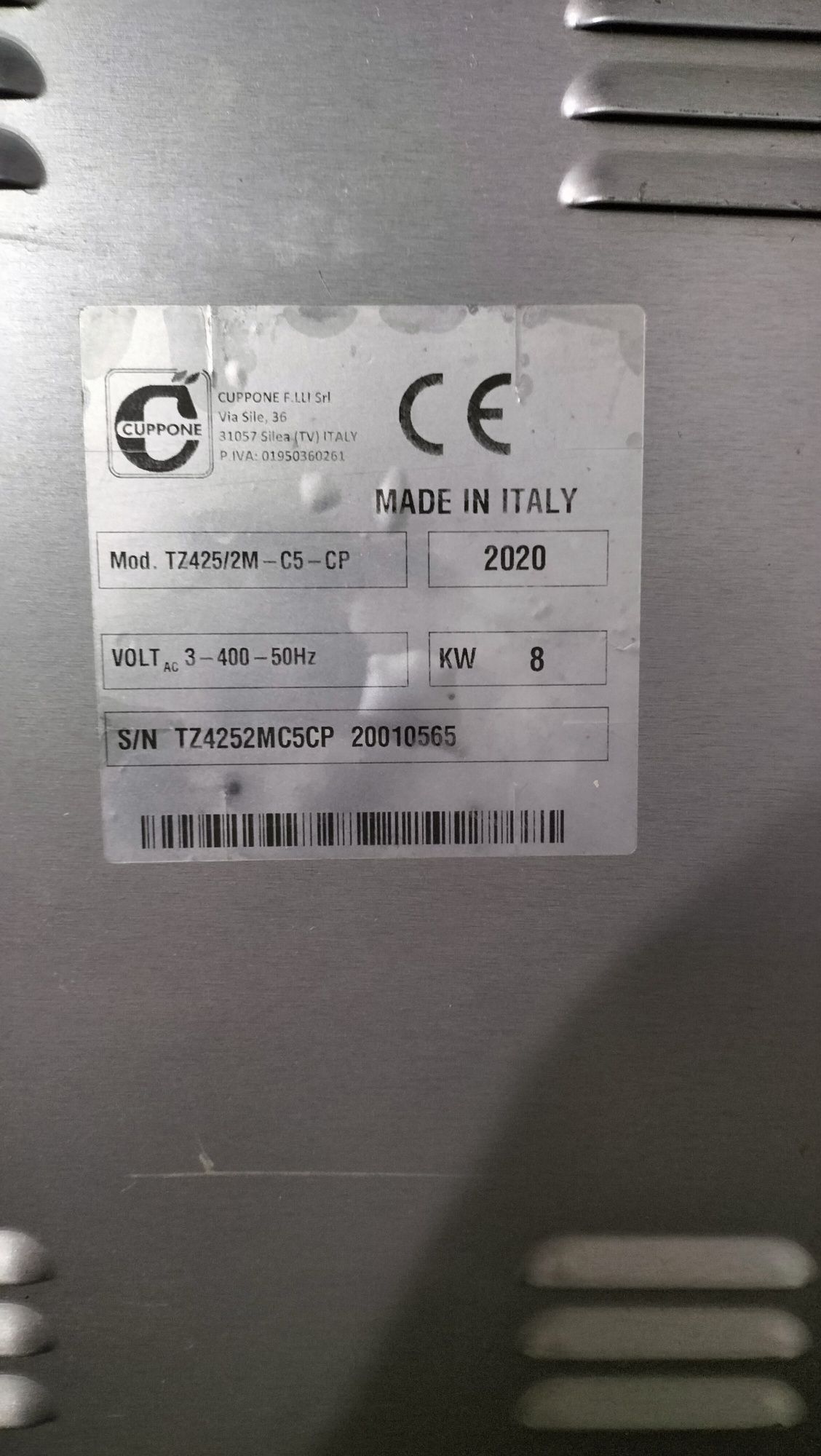 Forno para pizzas Cuppone Tiziano
