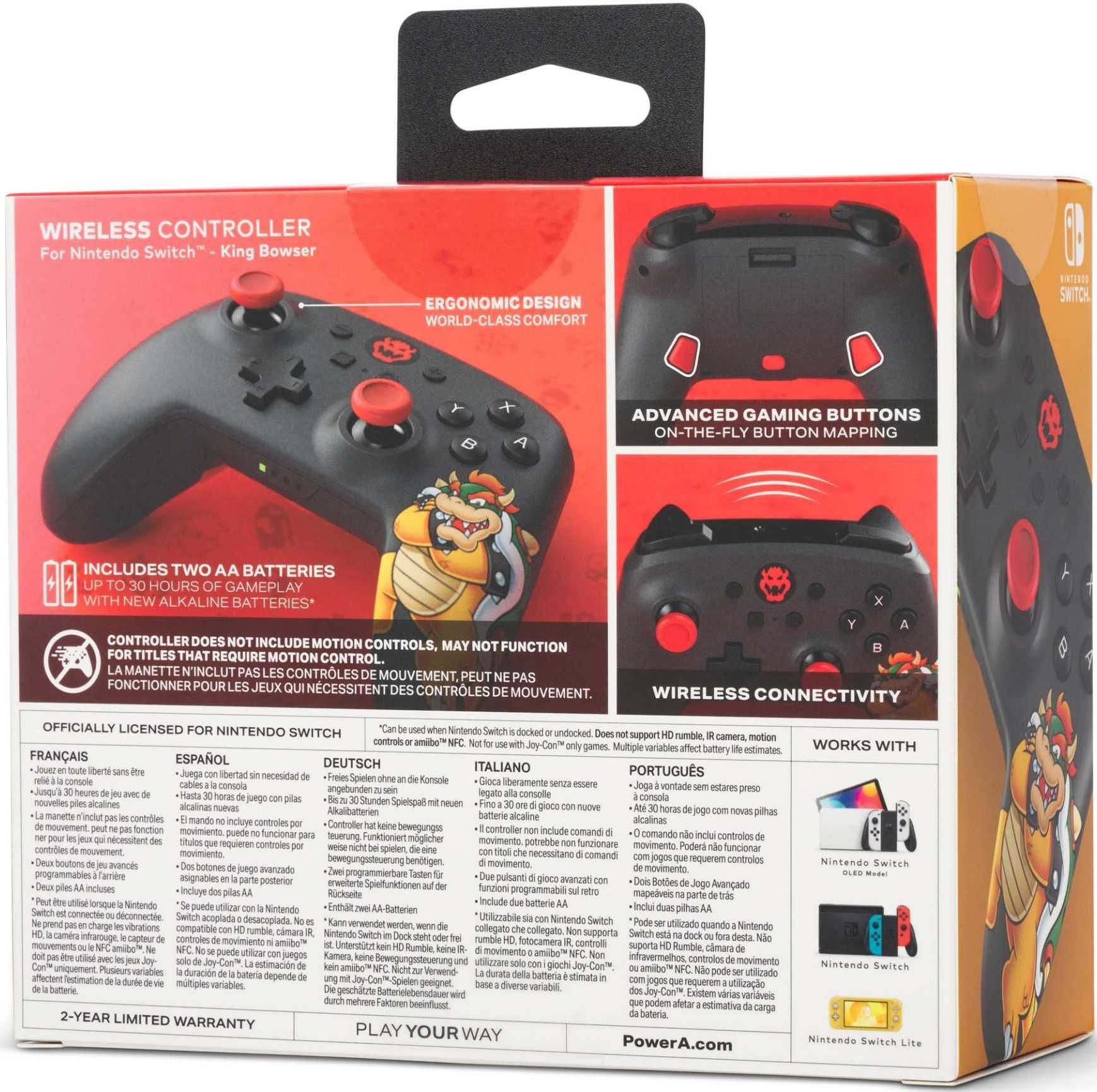 PowerA SWITCH Pad bezprzewodowy King Bowser do Nintendo