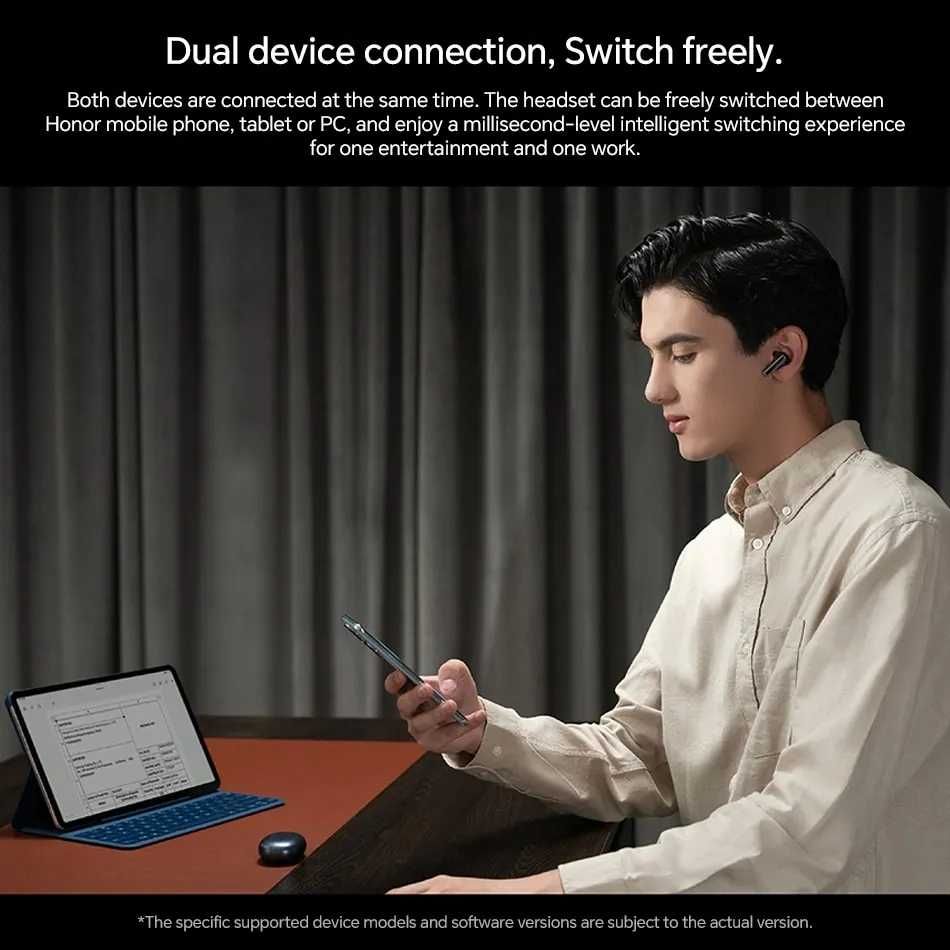 ⇒ HONOR Wingcloud X5s Pro - наушники tws c LDAC, ANC 46dB, 9/40часов