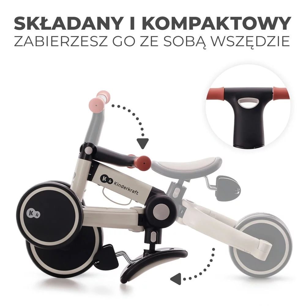 Kinderkraft 4trike rowerek 3w1 żółty