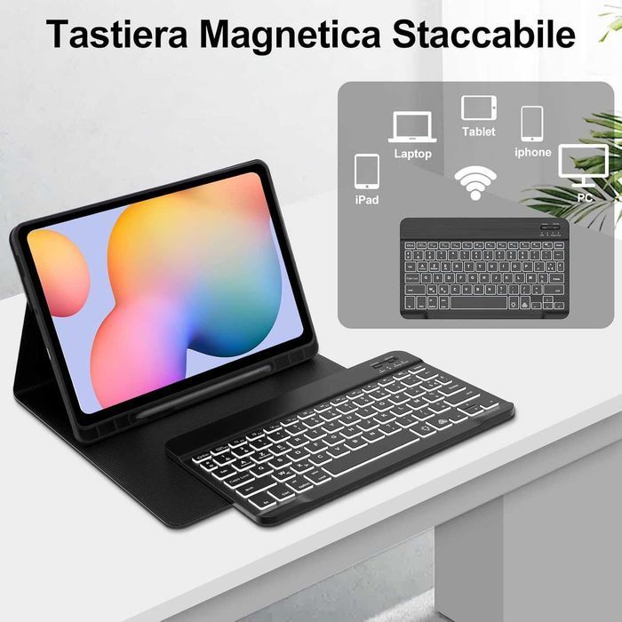 JADEMALL etui klawiatura bluetooth Samsung Galaxy Tab S6 Lite stojak