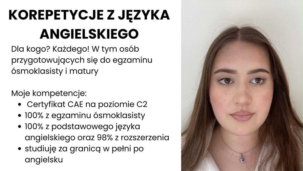 Korepetycje z języka angielskiego