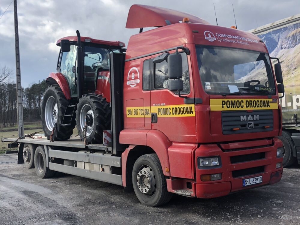 Transport ciągników , ładowarek ,kombajnów itp