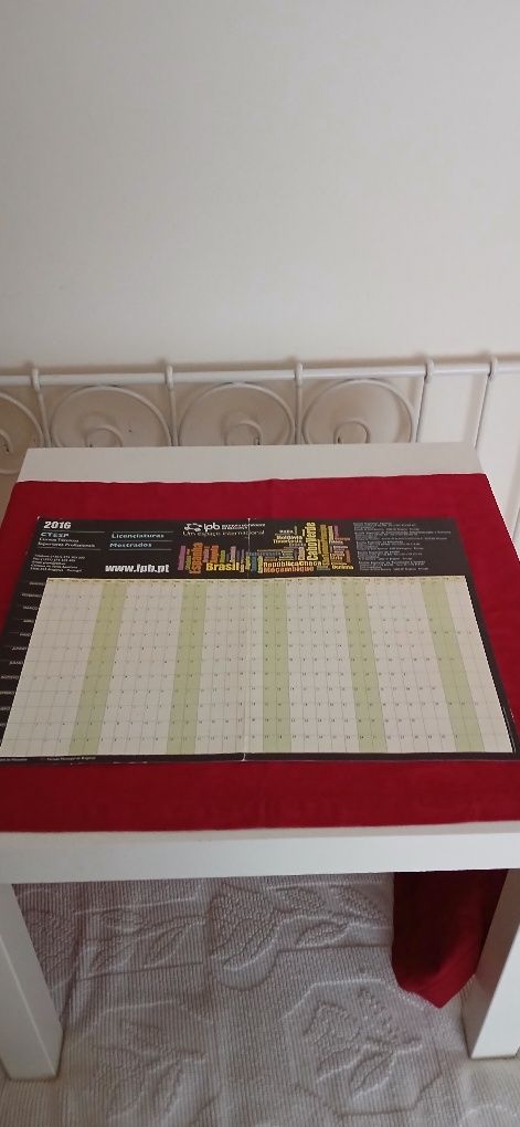 Calendário  de 2016