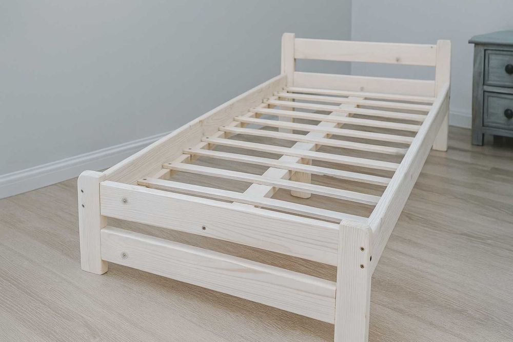 WZMACNIANE 150 kg Łóżko sosnowe drewniane 90x200