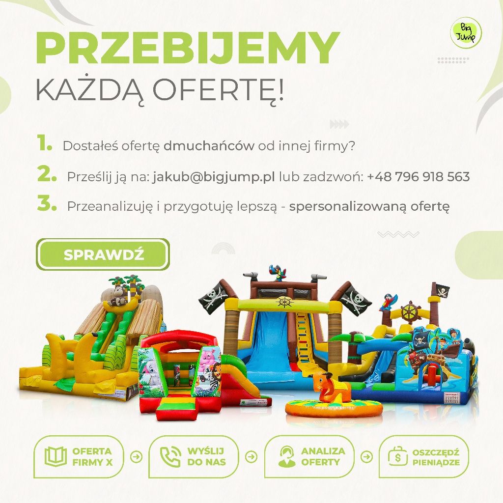RATY 0% Dmuchańce dmuchane zamki place zabaw dmuchana a zjeżdżalnia