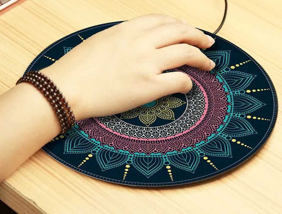 Tapete para o rato do computador boho mandala NOVO