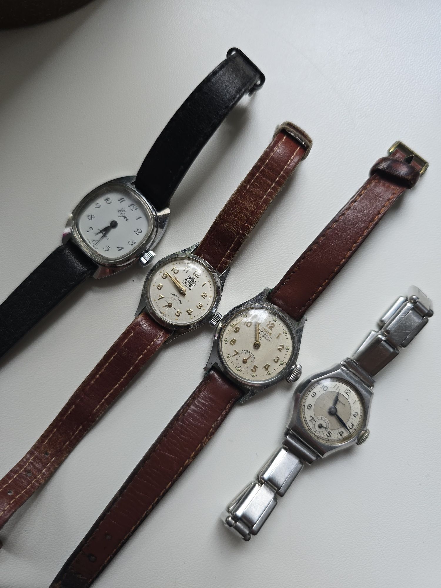 Damskie zegarki vintage - Oris, Siduna, Lejon, Eiger