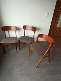 Krzesło teak Skandynawia design po renowacji 2 szt