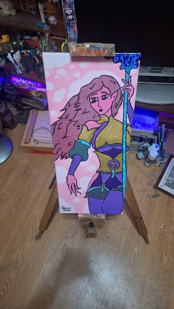 Quadro autoral em tela (único) 30x70cm