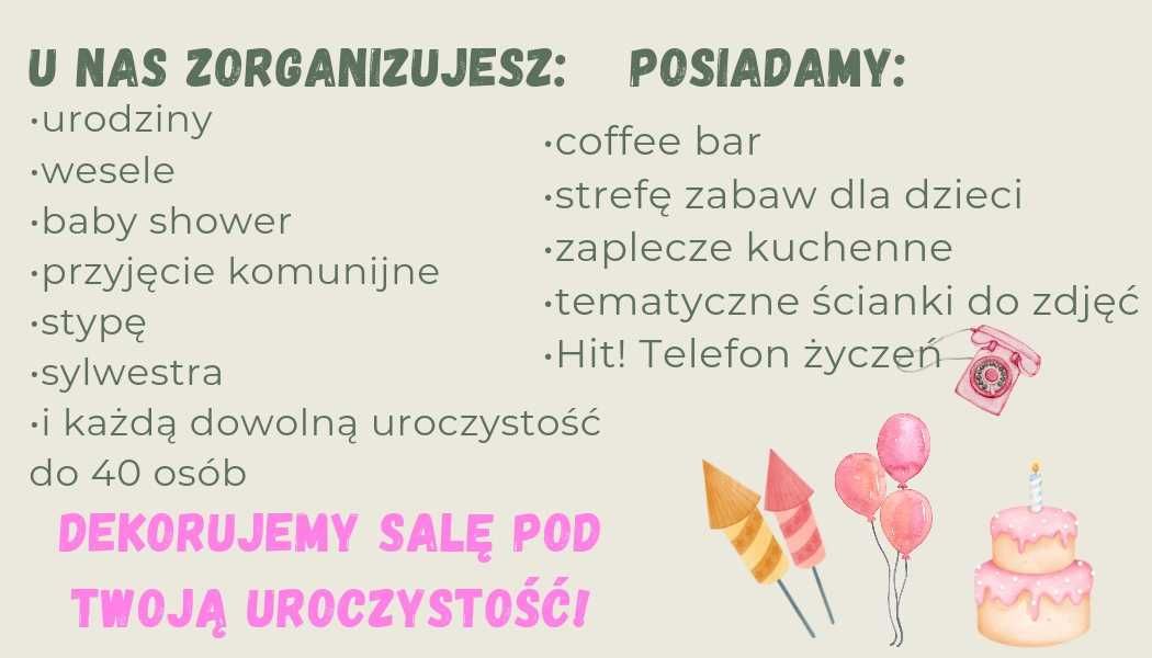 Sala na wynajem okolicznościowy